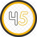 Forty Five Count Counting Icon