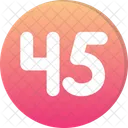 Forty Five Count Counting Icon