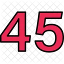 Forty Five Numbers Numeric Icon