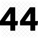 Forty Four Numbers Numeric Icon
