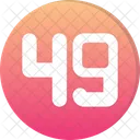 Forty Nine Count Counting Icon