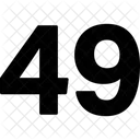 Forty Nine Numbers Numeric Icon
