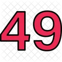 Forty Nine Numbers Numeric Icon