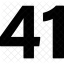 Forty One Numbers Numeric Icon