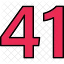 Forty One Numbers Numeric Icon
