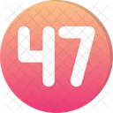 Forty Seven Count Counting Icon