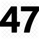 Forty Seven Numbers Numeric Icon