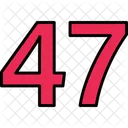 Forty Seven Numbers Numeric Icon