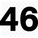 Forty Six Numbers Numeric Icon