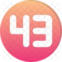 Forty Three Count Counting Icon