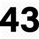 Forty Three Numbers Numeric Icon