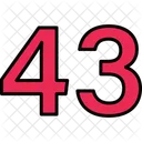 Forty Three Numbers Numeric Icon