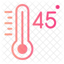 Fortyfive Celsius Temperature Icon