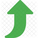 Curved Up Arrow Icon