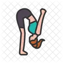 Forward Bend Pose Bend Parts Icon