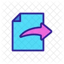 Document File Contour Icon