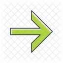 Forward Green Arrow Icon