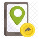 Mobile Map Forward Mobile Location Mobile Direction Icon