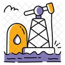 Fossil Fuels Mining Factory Icon