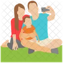 Foto Familiar Selfie Selfie Al Aire Libre Icono