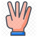 Four Hand Finger Icon
