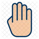 Fingers Four Hand Icon