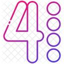 Four Alphabet Shape And Symbol Icon