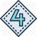 Four Number Count Icon