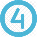Circle Number Shape Icon