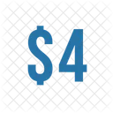 Four dollar  Icon