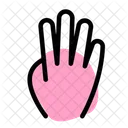 Four Finger  Icon