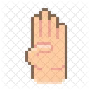 Four Fingers Four Gesture Icon