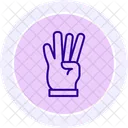 Four Fingers Color Circle Icon Icon