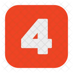 Four Number  Icon