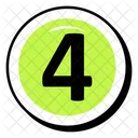 Four Number  Icon