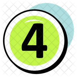 Four Number  Icon