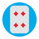 Four Of Diamonds  Icon
