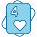 Four Of Heart Icon