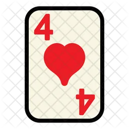 Four Of Hearts  Icon