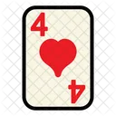 Four Of Hearts  Icon
