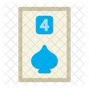 Four Of Spades Poker Card Casino Icône