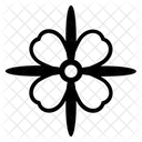 Four Petals Flower Flower Flower Design Icon