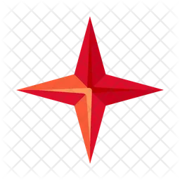 Four pointed star twinkle  Icon