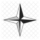 Four pointed star twinkle  Icon