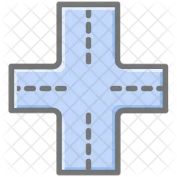 Four Side Road Flag Icon