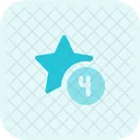 Four Star Star Rating Icon
