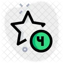 Four Star Star Rating Icon