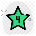 Four Star Rating Review Icon