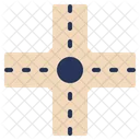 Four way intersection  Icon