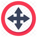 Four way intersection  Icon